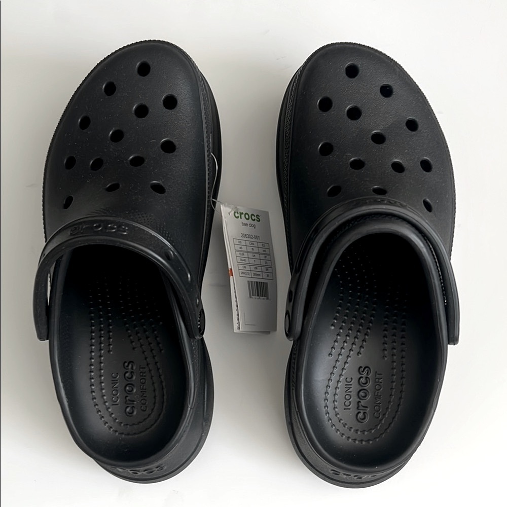 CROCS‎ Women’s Black Bae Platform Clogs Size 9